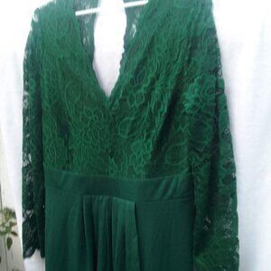 Merry Christmas Bundle sunglsses&classic dressy lace holiday long dress NWT
